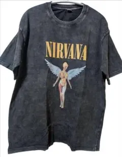 NIRVANA グレーブラックTシャツXLサイズ