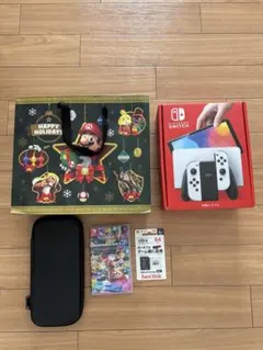 【極美品】Switch有機EL本体 マリカ8 SD付 ケース付　動作確認済