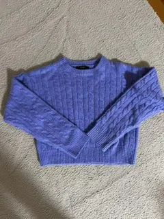 ニット セーター　紫　ニット　セーター　ショート丈　Sサイズ　Forever21