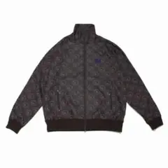 【美品】needles ニードルス　トラックジャケット　L 総柄　ブラウン 中古・古着通販】Needles (ニードルズ) 総柄トラックジャケット