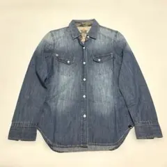 Lee Cooper リー・クーパー デニムシャツ 長袖 カモフラージュ柄襟のサムネイル