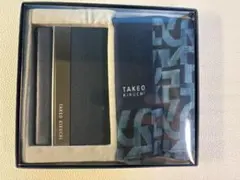 【新品箱付き】TAKEO KIKUCHI ハンカチ名刺入れセット タケオキクチ