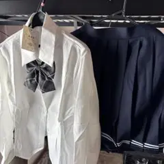 セーラー服上下セット ホワイト/ネイビー