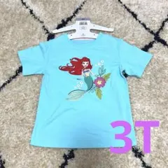 新品　アリエル　刺繍　半袖T　 100㎝　110㎝　ライトブルー　プリンセス