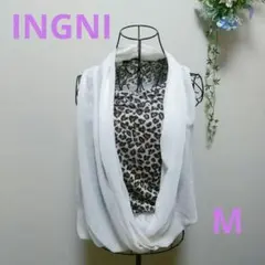 ♪INGNI レオパード柄 ノースリーブ M USED a0002