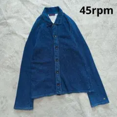 45rpm　インディゴ　コットンブルゾン　日本製　春秋冬　ライトアウター　美品