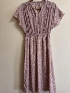 ブランドBLESS 花柄ウエストゴムワンピース FREEサイズ新品