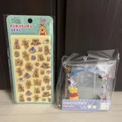 くまのプーさん　　　　ぷくぷくシール、2WAYシール帳M 2点セット