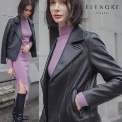 ELENORE TOKYO エレノア リアルレザーライダースジャケット