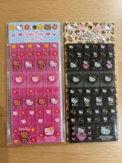 ら*む様 タイルシール ハローキティ日焼けとヒョウ柄のセット