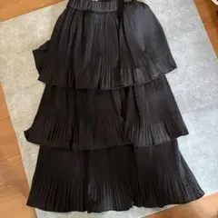 DearHeart ブラック プリーツロングスカート Mサイズ