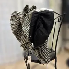 新品未使用今季購入リバーシブルチェック柄マフラー