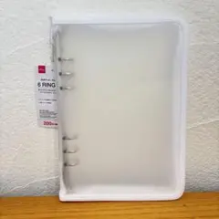 ダイソー A5 6リングファイル 白色 ホワイト シール帳 バインダー 1点