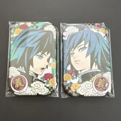 鬼滅の刃　まるかく缶バッジ　義勇2種