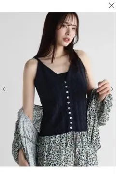 Ample ブラック ニットベスト