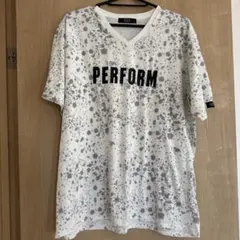 AZUL ペイント柄 Vネック Tシャツ LLsizeのサムネイル