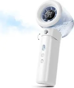 ハンディファン ミスト付き 100 段階風量調節 LEDのサムネイル
