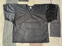 90s 無地 ブラック フットボール tシャツ メッシュ BLK ブランク 黒のサムネイル