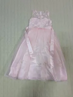 [VIISEN]キッズ 子供 ドレス 花柄レース 袖なし ピンク 130cm