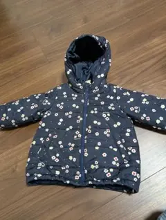 moujonjon 花柄フード付きコート　80cm