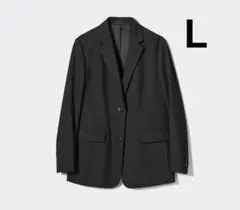 ユニクロ　テーラードジャケット　リラックスフィット　ブラック　Lサイズ