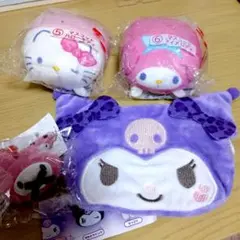 当りくじマスコットキティ/マイメロ ぬいぐるみチャームピンクりぼん/ポーチ等