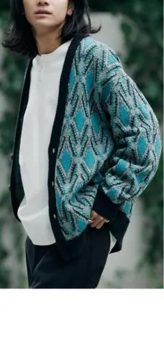 美品JOURNAL STANDARD ジャカード　カーディガン　サイズL