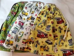 ★特価【ハンドメイド】体操着入れ3枚/30*35/くるま