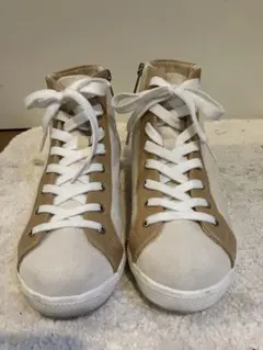 Urapel Femme ベージュ/ホワイト ハイカットスニーカー
