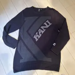 KARL KANI デカロコ　xxlニット セーター ブラック
