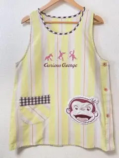 保育士　エプロン　おさるのジョージ