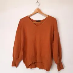 JEANASIS 長袖 ニット Vネック 重ね着 ライト セーター