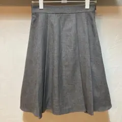 ROPE' PICNIC フレアスカート ゴムウエスト ひざ丈 グレー