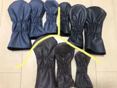 D.FW.U.3点セット　色選択　黒　紺　茶　ヘッドカバー　ゴルフ　ハンドメイド