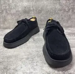 美品　CLARKS＆ZARA Wallabeeワラビー 黒 27cm スエードのサムネイル