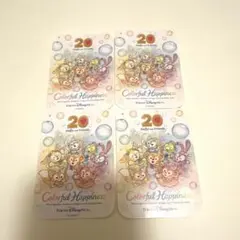 ディズニーシー　Duffy and Friends 20周年記念ステッカー　4枚