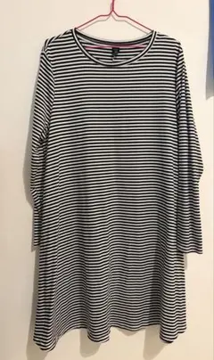 ボーダー柄長袖チュニック SHEIN CURVE 2XLサイズ