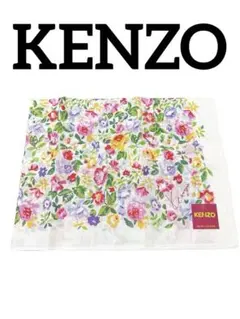 【タグ付き】KENZO 花柄 ハンカチ 綿100%