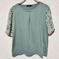 DECOY COLLECTION 花柄切替 半袖カットソー 【L】