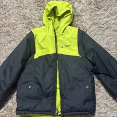 Columbia フード付きジャケット XS 黒/黄緑 110センチ