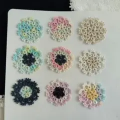 大きめお花のモチーフ①〜タティングレースのパーツ