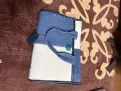 トートバッグ 青と白 コンビネーション 未使用