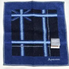 Aquascutum アクアスキュータム タオルハンカチ ネイビー/ブルーのサムネイル