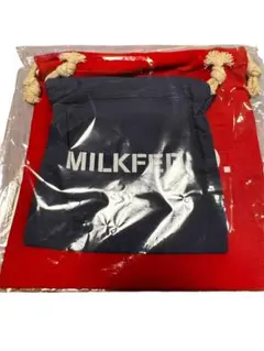 MILKFED. 巾着ポーチ レッド 未使用 ロゴポーチのサムネイル