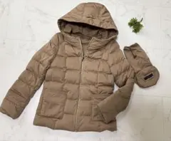 美品　M プレミアムストレッチライトダウンコート　ルイルエブティック　キャメル