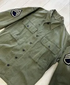 US ARMY 実物40's M-43 HBTジャケット38R ガスフラップ付