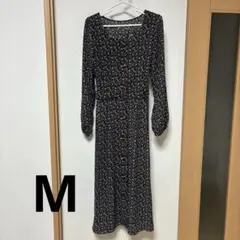 花柄　ワンピース　ロングワンピース　Mサイズ