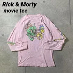 ピチT movie tee Rick&Mortyリックアンドモーティー ピンク
