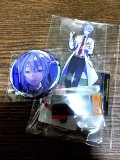 DMMスクラッチ　アクスタ缶バッジセット　にじさんじ　弦月藤士郎