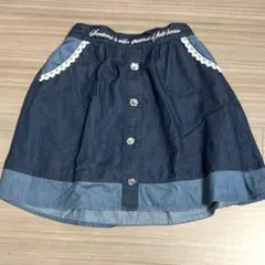 axes femme kids 刺繍バイカラー スカート スカパン 春夏